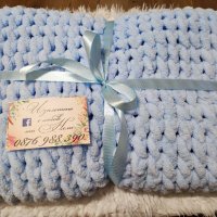 Ръчно плетена бебешка пелена за изписване на бебе , снимка 2 - Спално бельо и завивки - 40016519