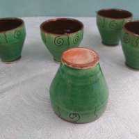 Чаши за ракия керамика 6 броя, снимка 6 - Чаши - 34027577