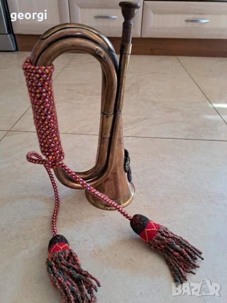 английска военна медна тръба, снимка 1