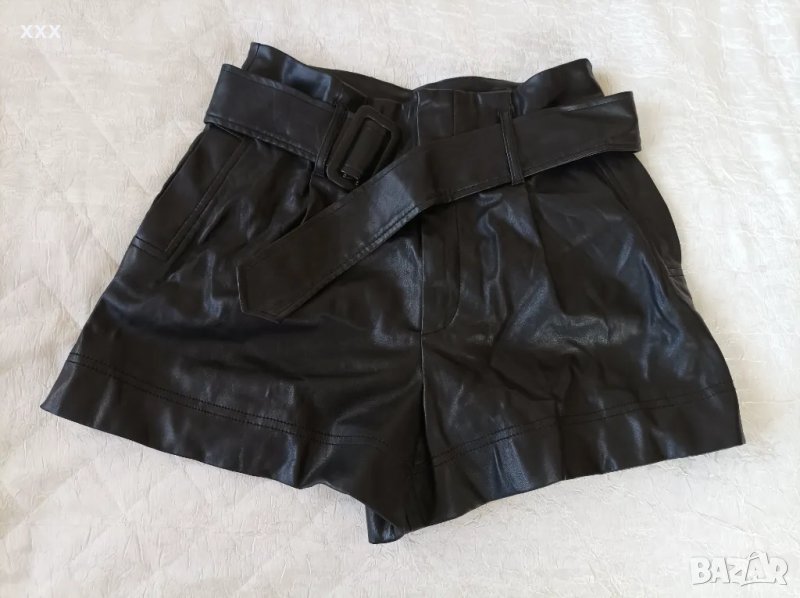 TRF Zara къси кожени панталонки, снимка 1