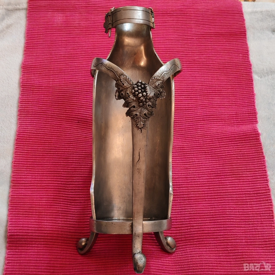 Винтидж калаена стойка за винена бутилка, Германия. , снимка 1