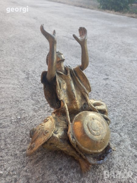 бронзова статуетка масив африкански музикант   19/1, снимка 1