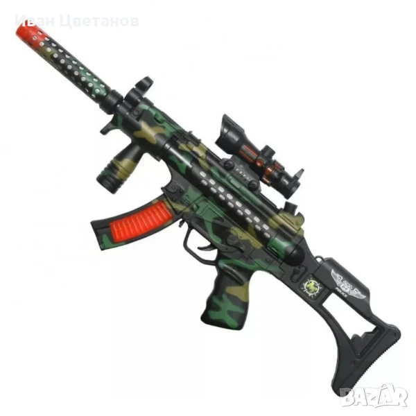 Пластмасова камуфлажна играчка със звук и светлина, снимка 1