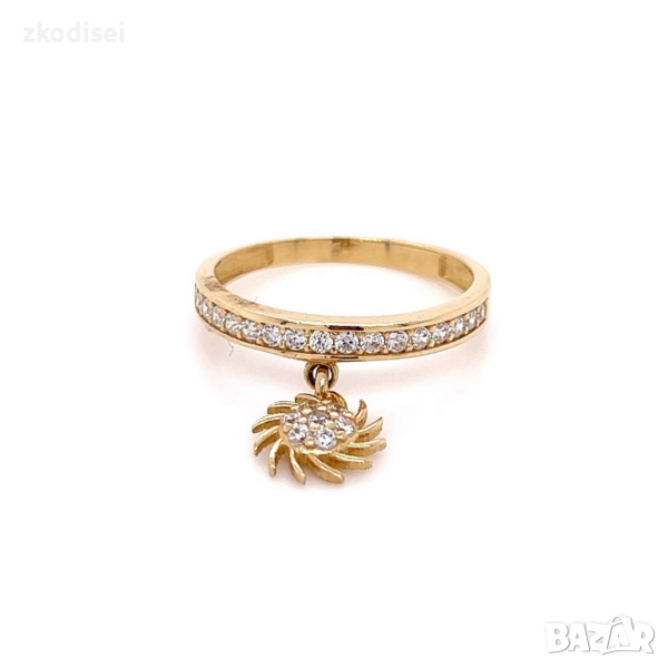 Златен дамски пръстен 1,97гр. размер:55 14кр. проба:585 модел:22128-6, снимка 1