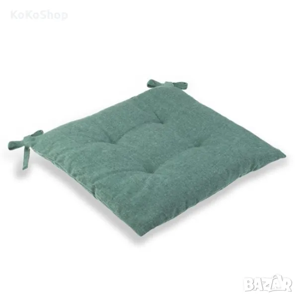 Зелена възглавница  за стол-38х38х5 см./декоратив на възглавница, снимка 1