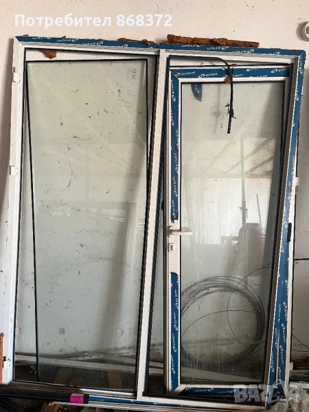 Алуминиева врата- стъклопакет 200x154, снимка 1