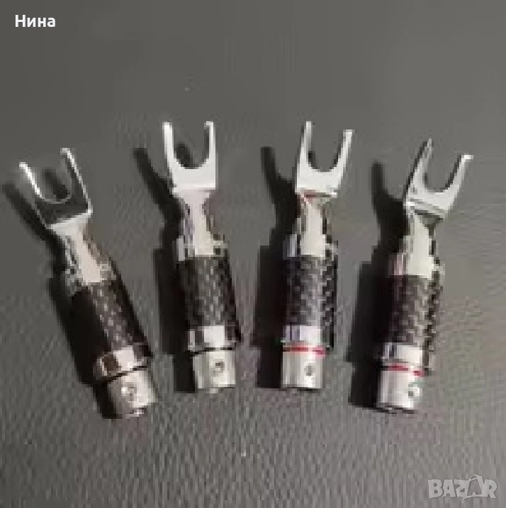 Furutech Y родиеви конектори за тонколони, снимка 1