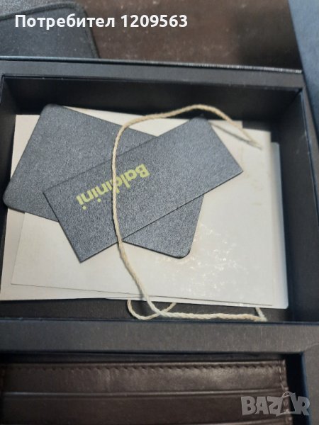 визитник baldinini естествена кожа с документация, снимка 1