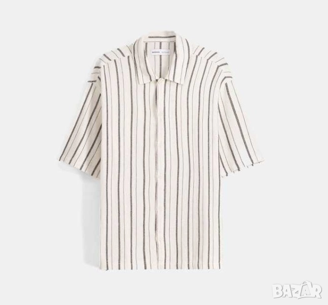 Мъжка раирана риза в рустик стил Bershka, 100% памук, XL, снимка 1