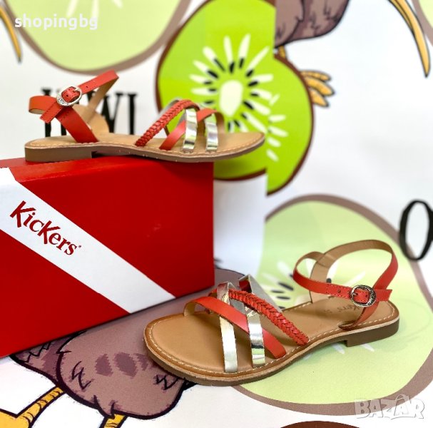 Дамски сандали Kickers естествена кожа, снимка 1