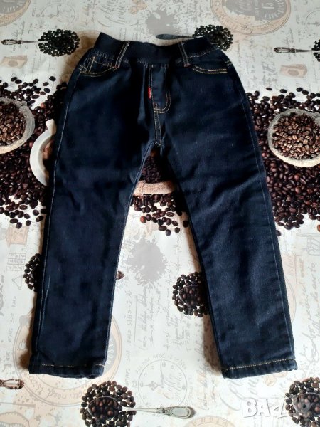 Детски ватирани дънки, р/р 3-4 г., снимка 1