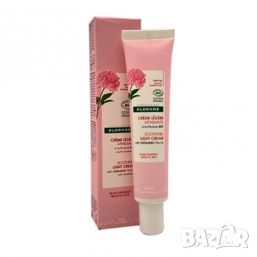 Klorane Успокояващ лек крем за лице с божур и органично арганово масло 40мл, снимка 1