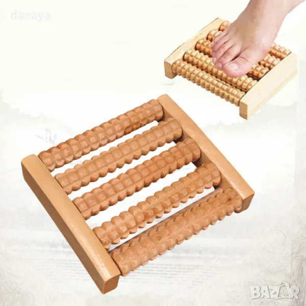 5775 Дървен масажор за крака единичен, снимка 1