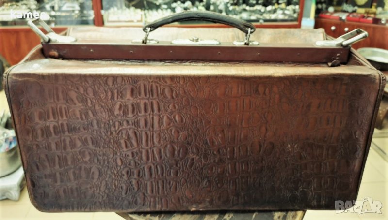 Докторска чанта,куфар крокодилска кожа, снимка 1