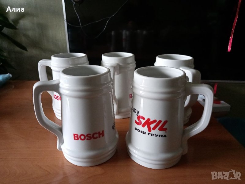 Големи халби за бира 800ml к-кт 5 бр., снимка 1