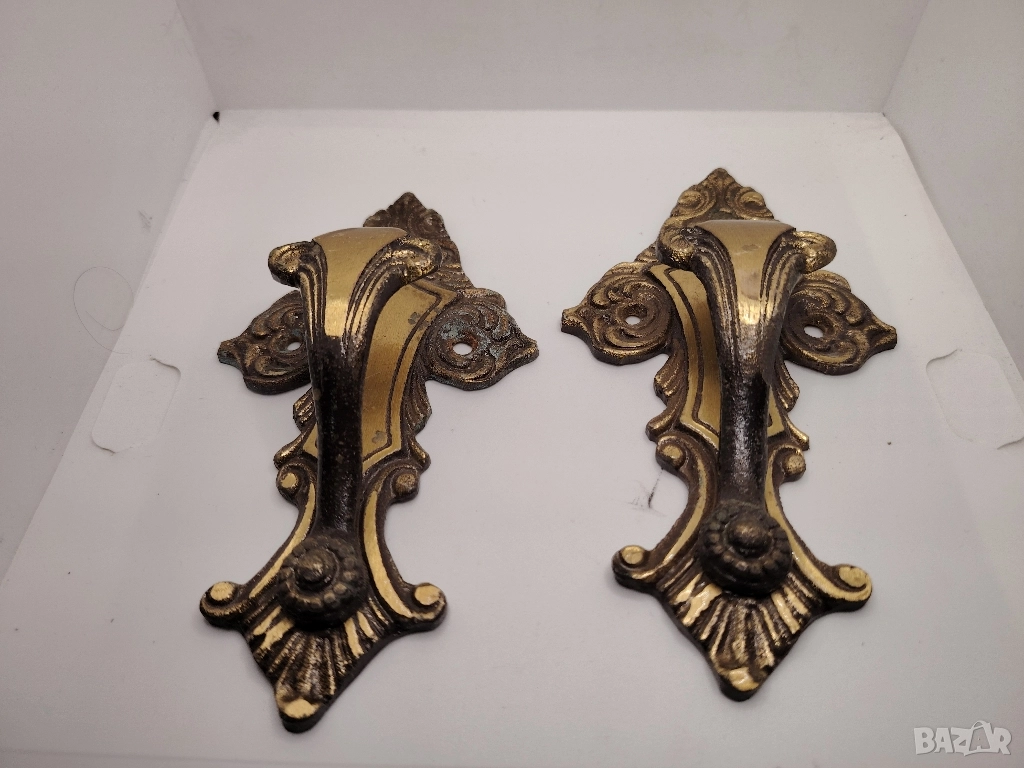 Закачалки ретро,месинг. 2бр, снимка 1