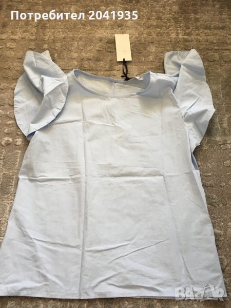 Светло синя блуза с къс ръкав, снимка 1