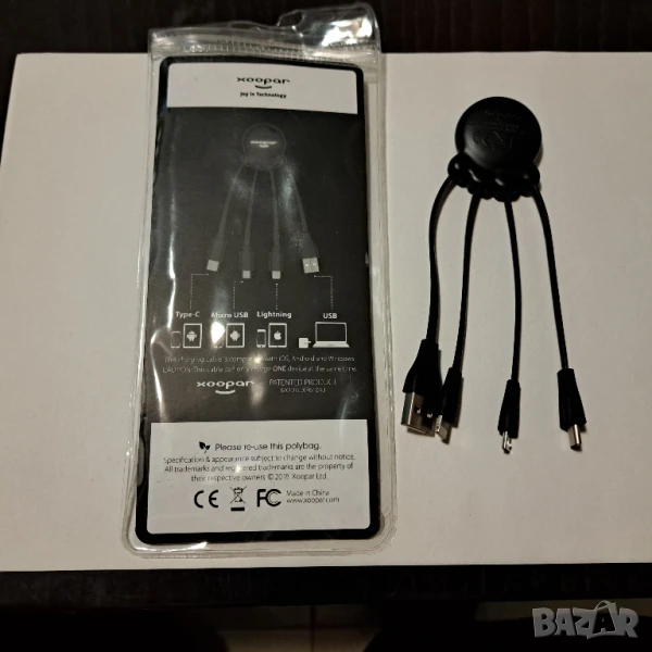 Мултифункционален USB кабел (модел XP61040) с конектори Type –C; Micro USB;Lightning (iphone и ipad), снимка 1