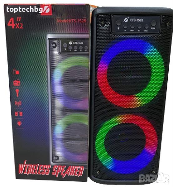 Караоке тонколона Kts 1528 с жичен микрофон, снимка 1