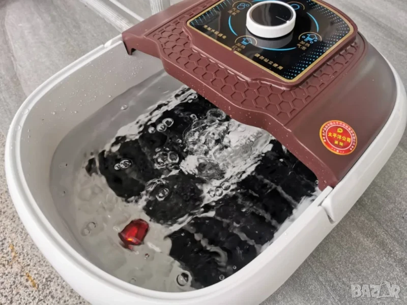 Воден нагряващ масажор за крака плюс педикюр, снимка 1