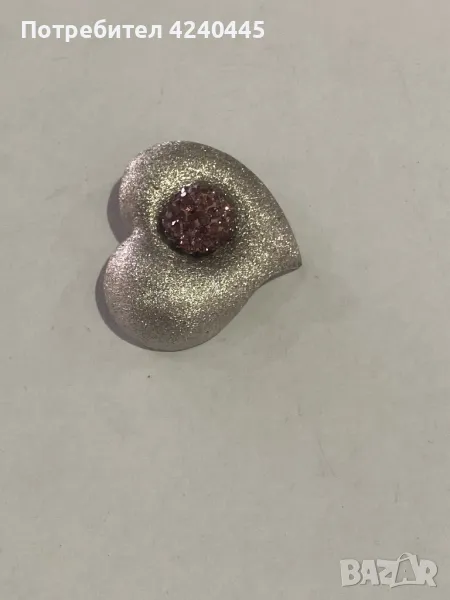 Сребърна висулка сърце, снимка 1