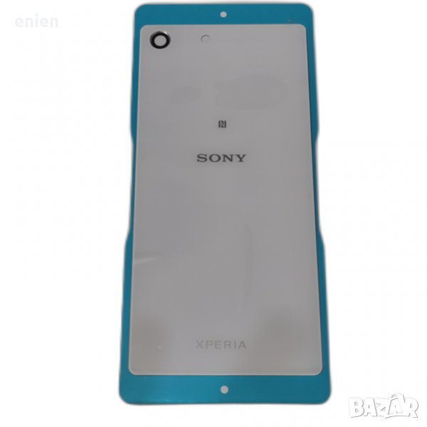 Заден капак, панел стъкло за Sony Xperia M5 / Бял, снимка 1
