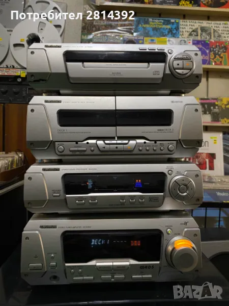 Мощна система Technics SA-EH560, двукасетен Дек, Тунер, Усилвател, Тонколони, снимка 1