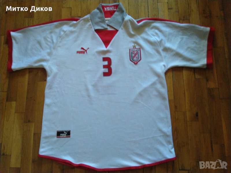 Тунис футболна тениска 2004-05 г Пума №3 Хаджи размер ХЛ, снимка 1