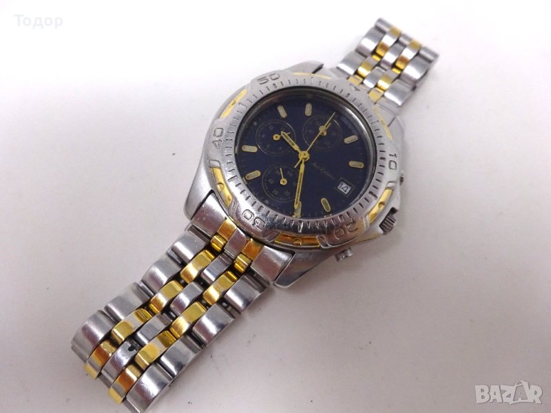 ФРЕНСКИ КВАРЦОВ ЧАСОВНИК JEAN DELATOUR, ЦЕЛИЯТ СТОМАНЕН, С НОВА БАТЕРИЯ SILVER OXIDE, ЦЕНА -  80 ЛВ, снимка 1