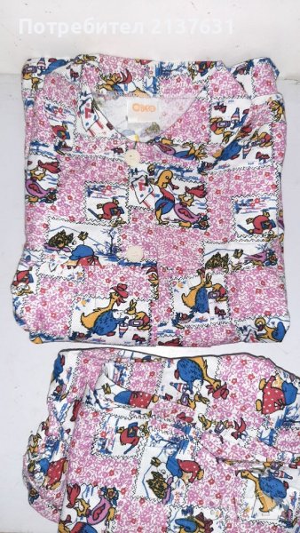 НОВА с Етикет ДЕТСКА ПИЖАМА - БГ производство с дълъг ръкав Размер 128, снимка 1