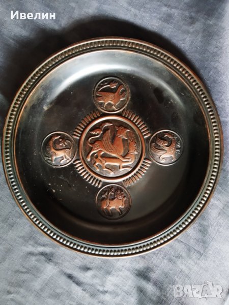 медна чиния за декорация, снимка 1
