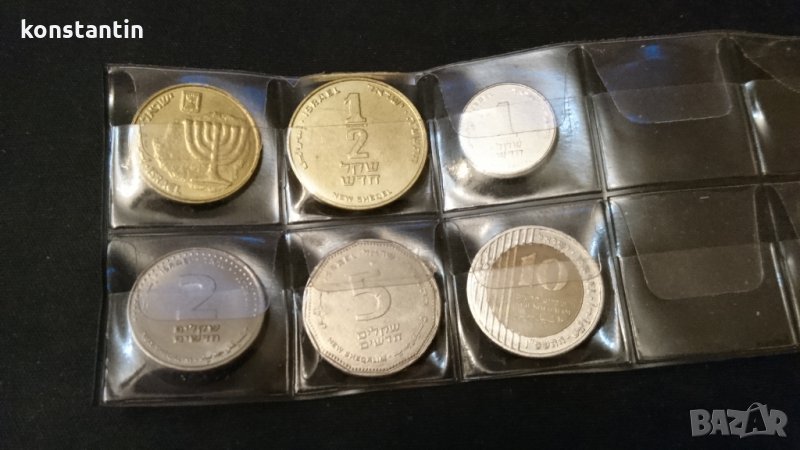 ЛОТ ОТ НОВИТЕ МОНЕТИ ИЗРАЕЛ, снимка 1