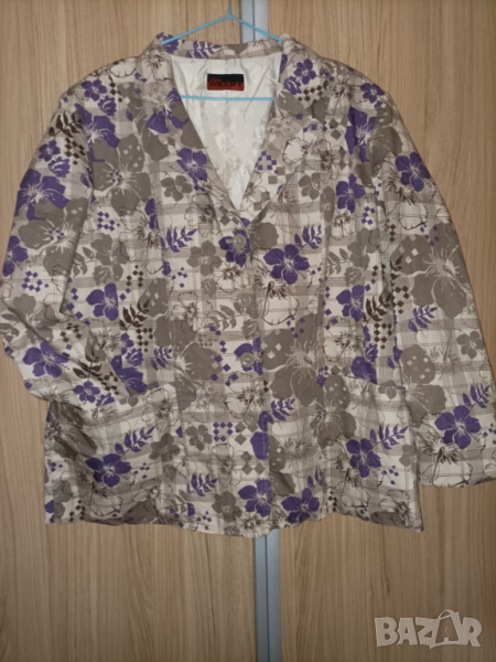 Флорално памучно сако , снимка 1