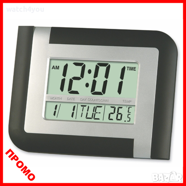 -20% НОВ ДИГИТАЛЕН СТЕНЕН ЧАСОВНИК С ТЕМПЕРАТУРА. ЕЛЕКТРОНЕН СТЕНЕН ЧАСОВНИК, снимка 1