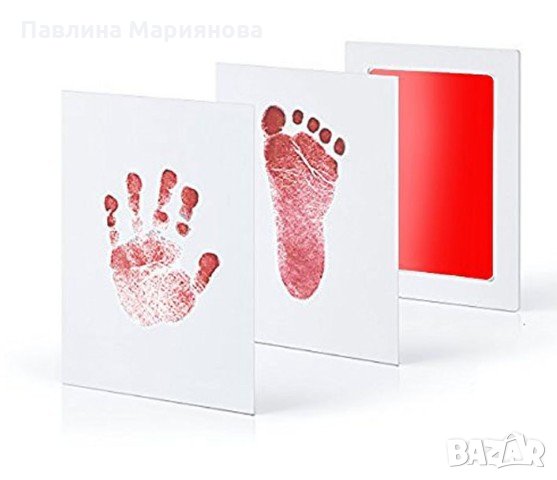 Подложка за отпечатък на бебешки крачета и ръчички., снимка 1