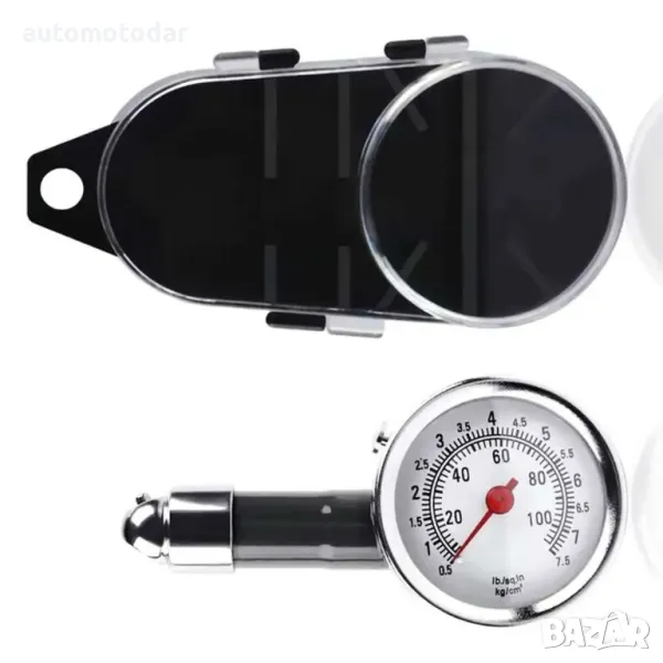 Манометър за гуми метален, снимка 1
