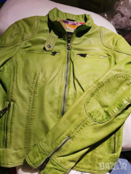 ЯКЕ естествена кожа,стилен модел,модерно зелен цвят С размер размер, снимка 1
