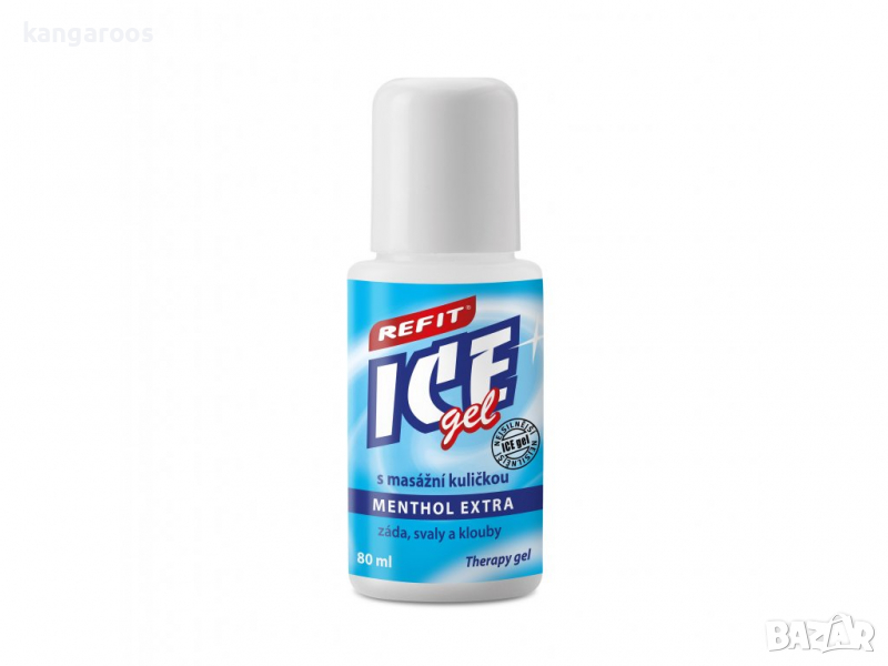 Refit Ice Gel Menthol Extra 80ml. Рол-он – охлаждащ гел при много силна болка с незабавен и дълготра, снимка 1