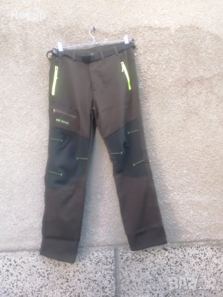 Продавам много здрав зелен софт шел панталон Ex-Stretch с кръпки на коленете , снимка 1