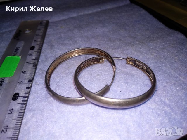 ГОЛЕМИ СТАРИ КЛАСИЧЕСКИ СРЕБЪРНИ ОБЕЦИ Тип ОБРЪЧИ ВИСОКА ПРОБА СРЕБРО РЪЧНА МАЙСТОРСКА РАБОТА 34445, снимка 4 - Антикварни и старинни предмети - 39643639