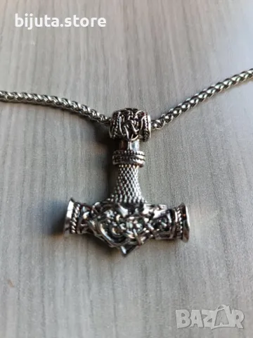 Чукът на Тор Масивен медальон Амулета на победителя, снимка 14 - Колиета, медальони, синджири - 49925775