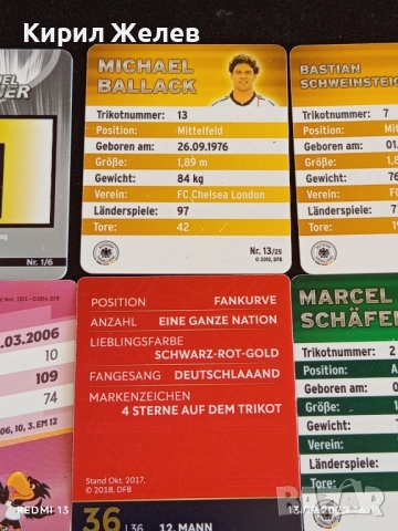 Колекционерски картички на футболисти МЕРТЕЗАКЕР, ШВАЙНЩАЙГЕР, МАРСЕЛ ШХАФЕР 51041, снимка 11 - Колекции - 51701951