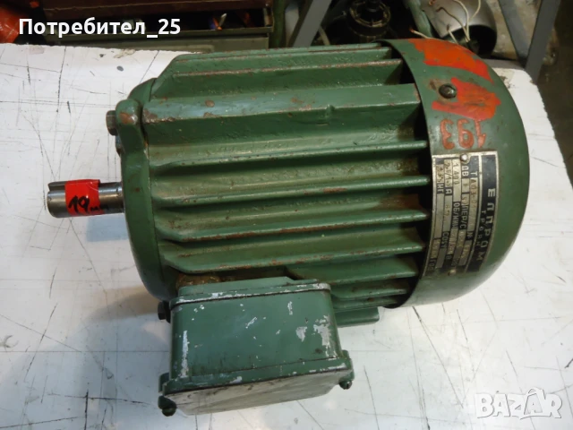 Трифазен ел.мотор 0.55KW  1400 об/м., снимка 2 - Електродвигатели - 51011566