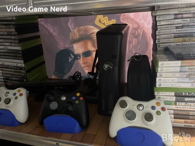 Xbox 360 + 3 оригинални контролера + игри + 2TB външен | Само РАЗМЯНА