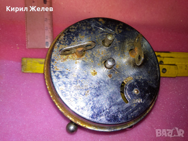 МНОГО СТАР РУСКИ КОЛЕКЦИОНЕРСКИ МЕХАНИЧЕН БУДИЛНИК РЯДЪК РЕТРО МОДЕЛ 43711, снимка 2 - Антикварни и старинни предмети - 44545854