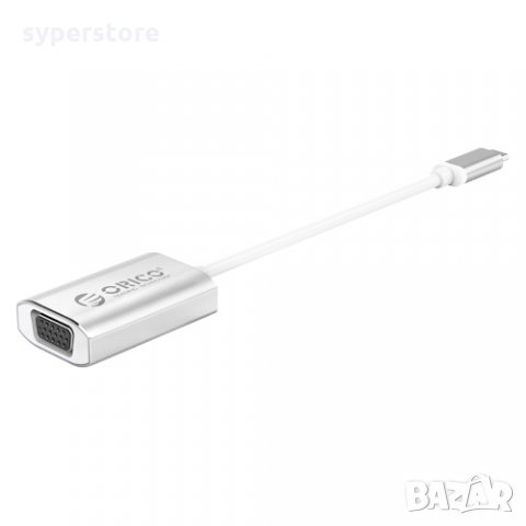 Преходник Адаптер от USB Type C Мъжко към VGA Женско 0.15m Orico XC-102 Adapter USB Type C/VGA, снимка 2 - Кабели и адаптери - 33988007