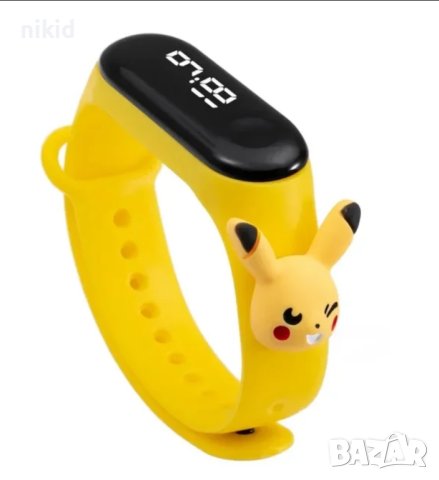 Led покемон Пикачу Pokemon детски часовник електронен тип гривна
