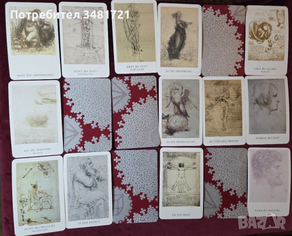 Таро Карти и книга - Енигмата на Да Винчи / Das Da Vinci Enigma Tarot, снимка 7 - Езотерика - 54244272