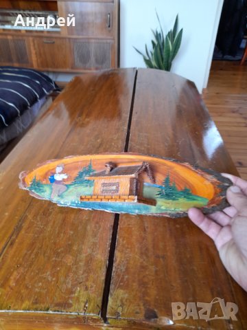 Стара дървена декорация,сувенир #18, снимка 3 - Антикварни и старинни предмети - 40450648