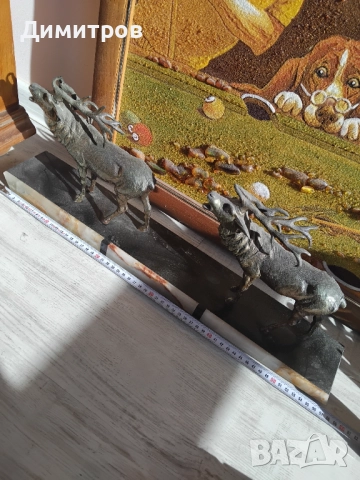 Огромна скулптура на елени, снимка 4 - Антикварни и старинни предмети - 52789058